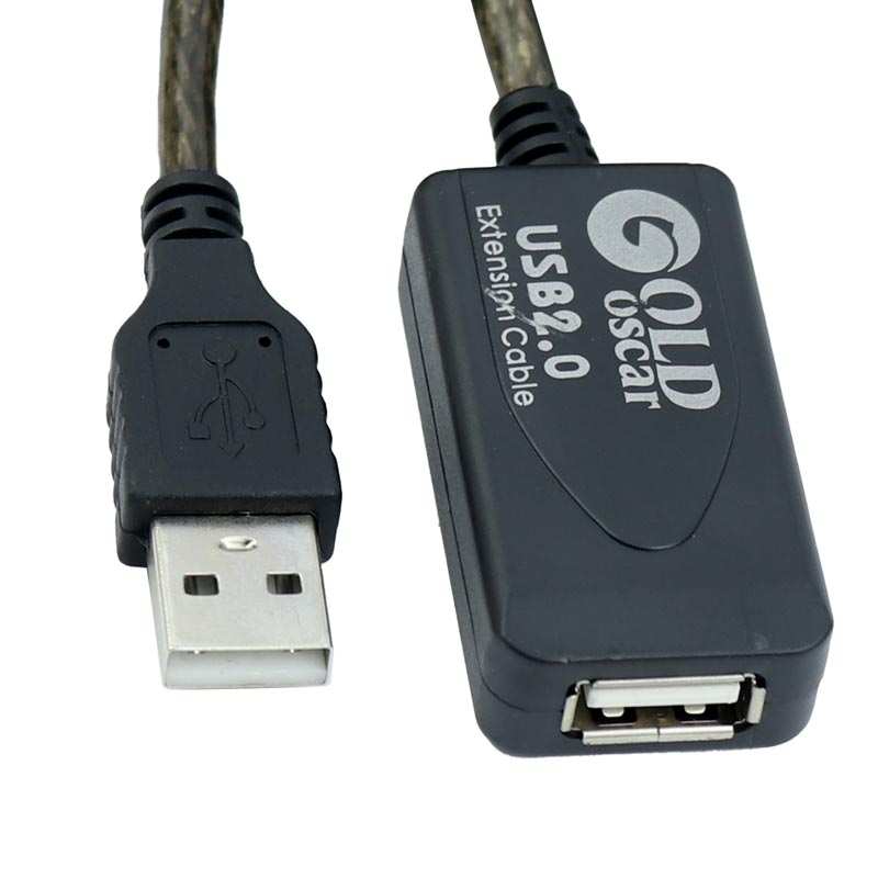 کابل افزایش طول Gold Oscar USB 10m پک دار