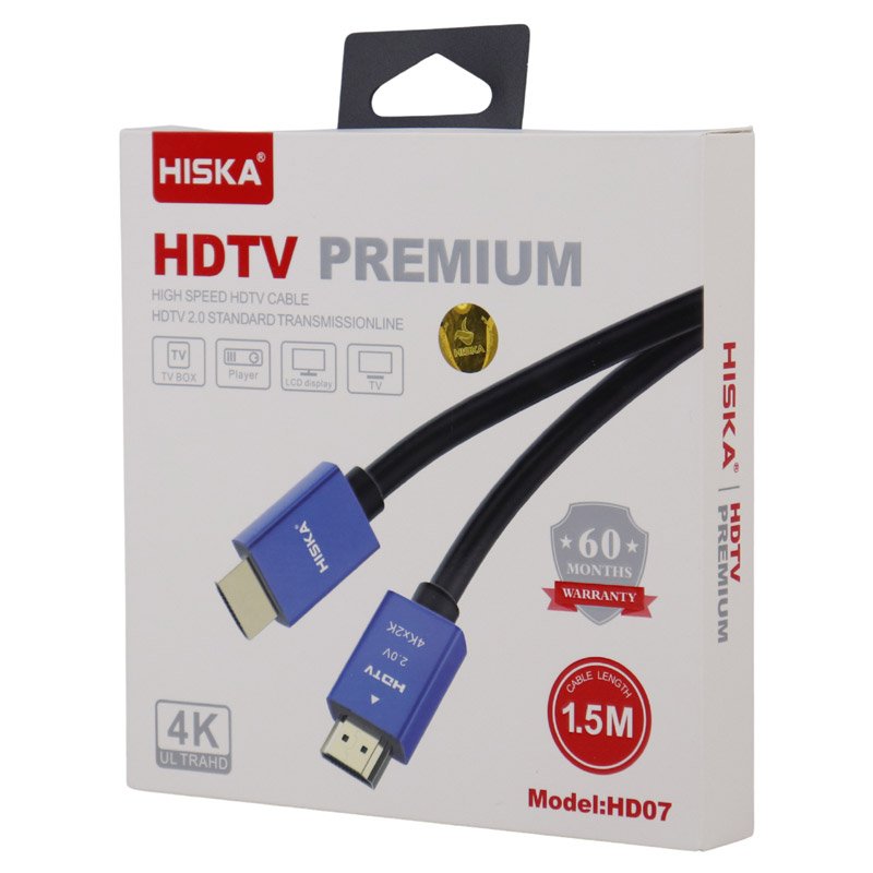 کابل Hiska HD07 HDMI v2.0 4K 1.5m