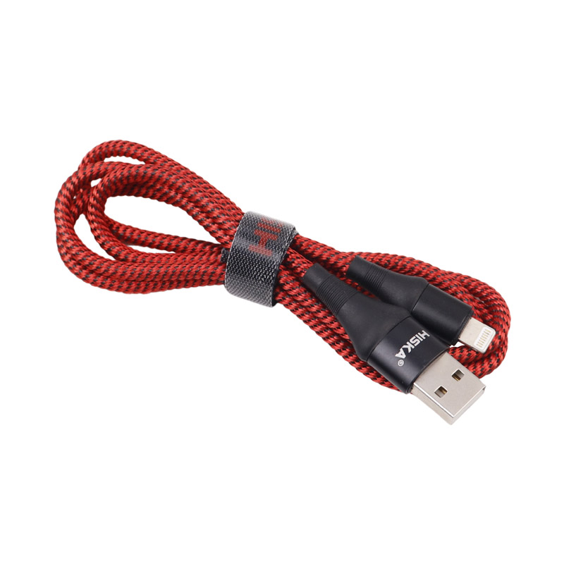 کابل آیفونی فست شارژ Hiska LX-276 2.4A 1m
