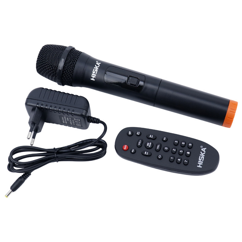 اسپیکر چمدانی بلوتوثی رم و فلش خور Hiska Party Box 1003 + میکروفون و ریموت کنترل