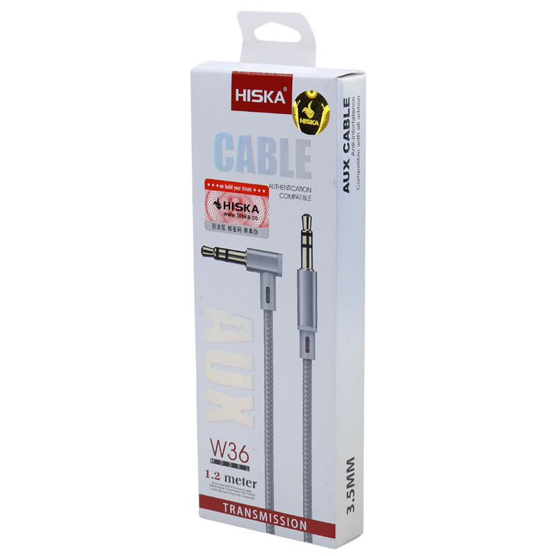 کابل Hiska W36 AUX 1.2m یکسر L