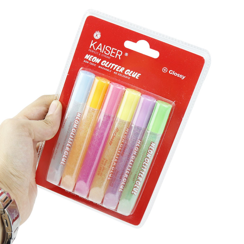 چسب اکلیلی شفاف رنگی Kaiser SK127 بسته 6 عددی