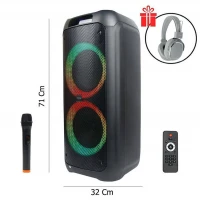 اسپیکر چمدانی بلوتوثی رم و فلش خور KingStar KBS549 + هدفون هدیه