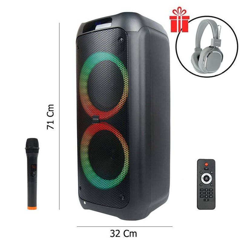اسپیکر چمدانی بلوتوثی رم و فلش خور KingStar KBS549 + هدفون هدیه