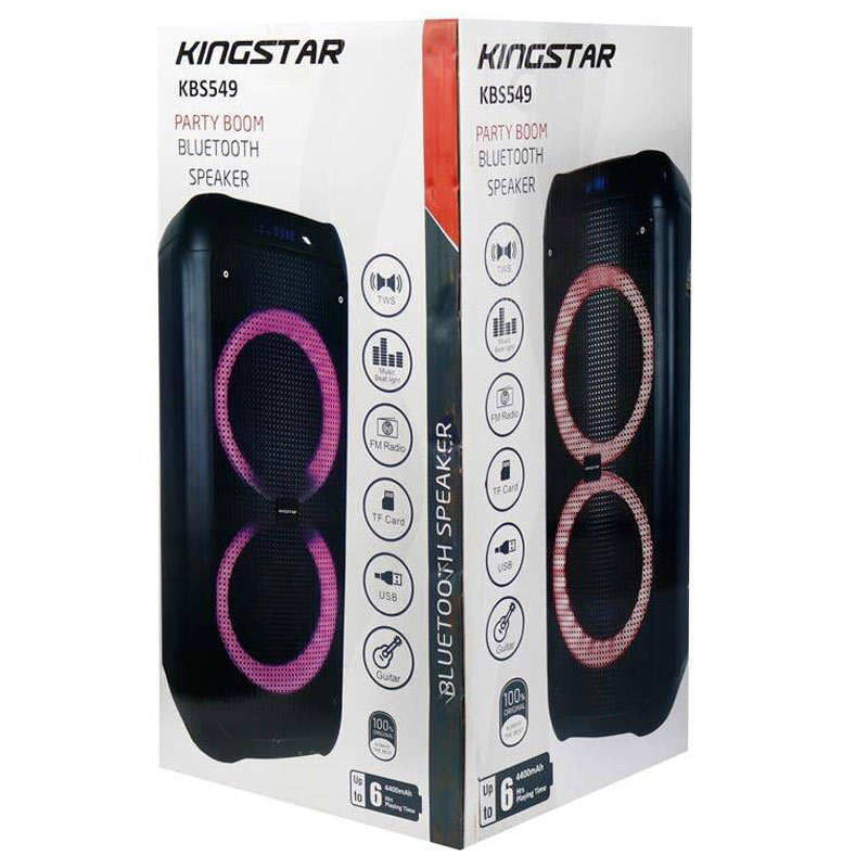اسپیکر چمدانی بلوتوثی رم و فلش خور KingStar KBS549 + هدفون هدیه