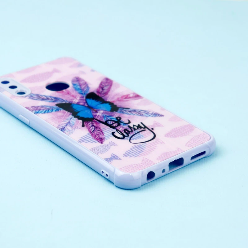 قاب لیزری سامسونگ Galaxy A10s طرح دار براق محافظ لنزدار