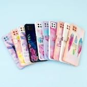 قاب لیزری سامسونگ Galaxy A22 5G طرح دار براق محافظ لنزدار