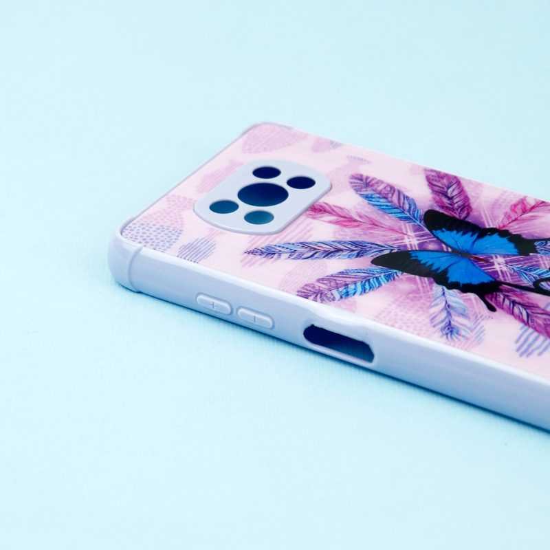 قاب محافظ لنزدار لیزری طرحدار براق Xiaomi Poco X3 Pro