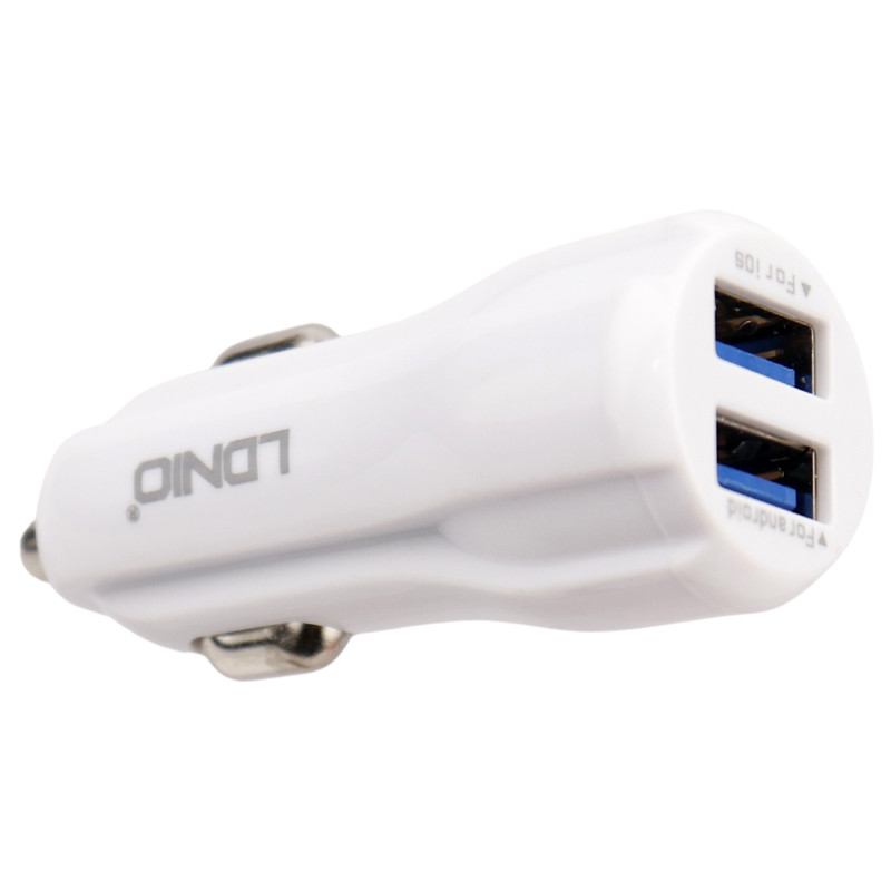 شارژر فندکی فست شارژ Ldnio C331 3.4A 17W + کابل میکرو یو اس بی