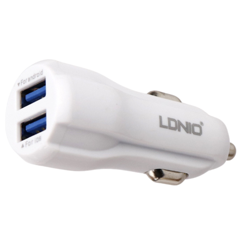 شارژر فندکی فست شارژ Ldnio C331 3.4A 17W + کابل میکرو یو اس بی