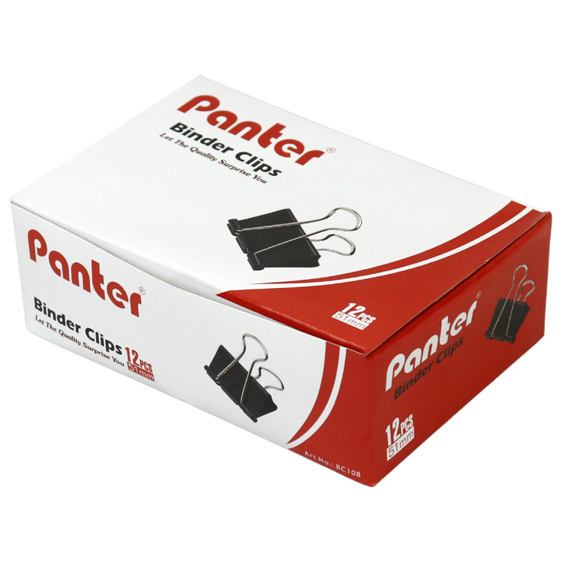 گیره دوبل Panter BC108 51mm بسته 12 عددی