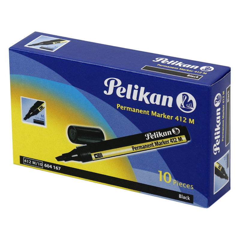 ماژیک معمولی پلیکان نوک تخت Pelikan 412M بسته 10 عددی