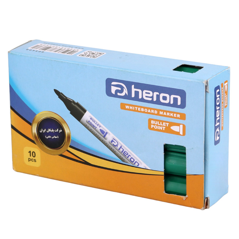 ماژیک وایت برد هرون نوک گرد Heron بسته 10 عددی