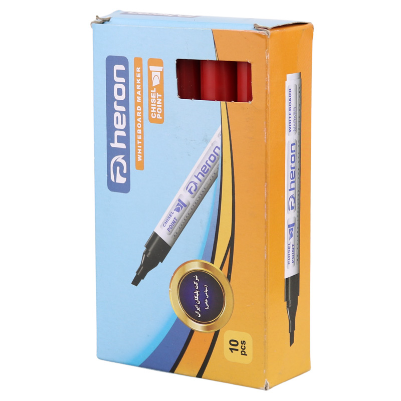 ماژیک وایت برد هرون نوک تخت Heron بسته 10 عددی