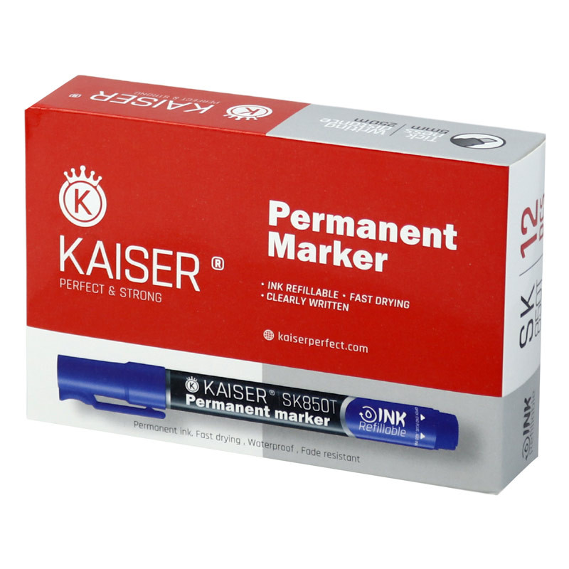 ماژیک معمولی کایزر نوک تخت Kaiser SK850 بسته 12 عددی