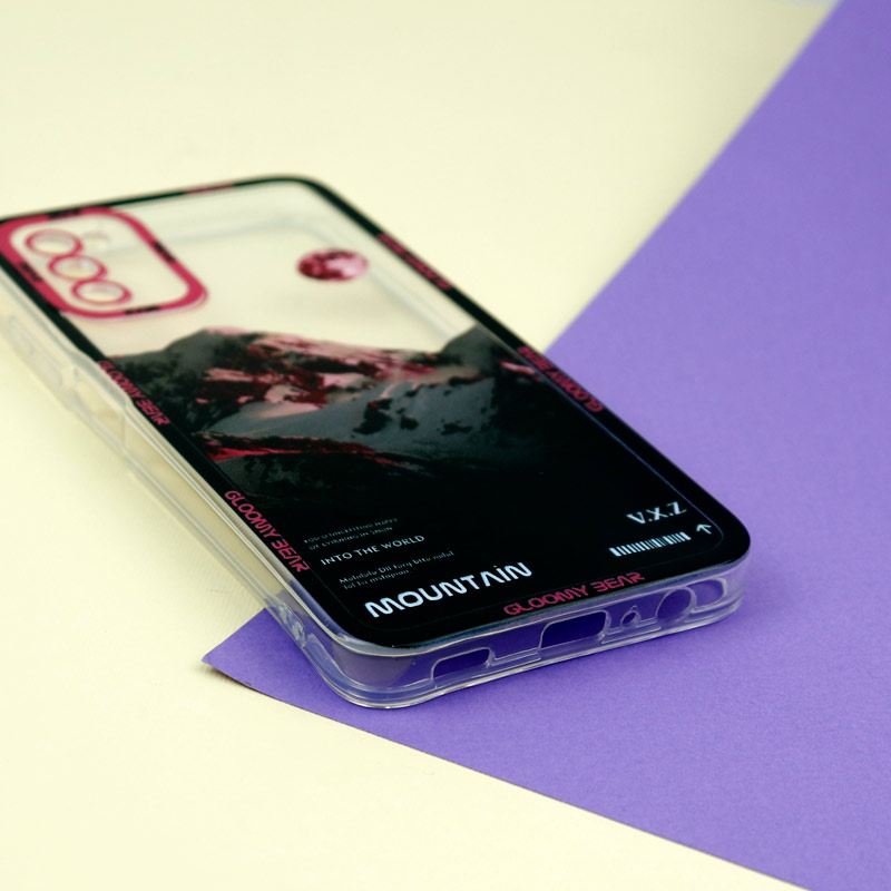 قاب ژله ای شفاف طرح کوهستان محافظ لنزدار Samsung Galaxy A02s