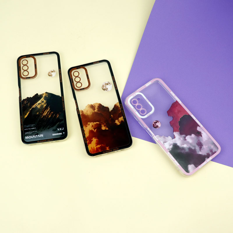 قاب ژله ای شفاف طرح کوهستان محافظ لنزدار Samsung Galaxy A02s