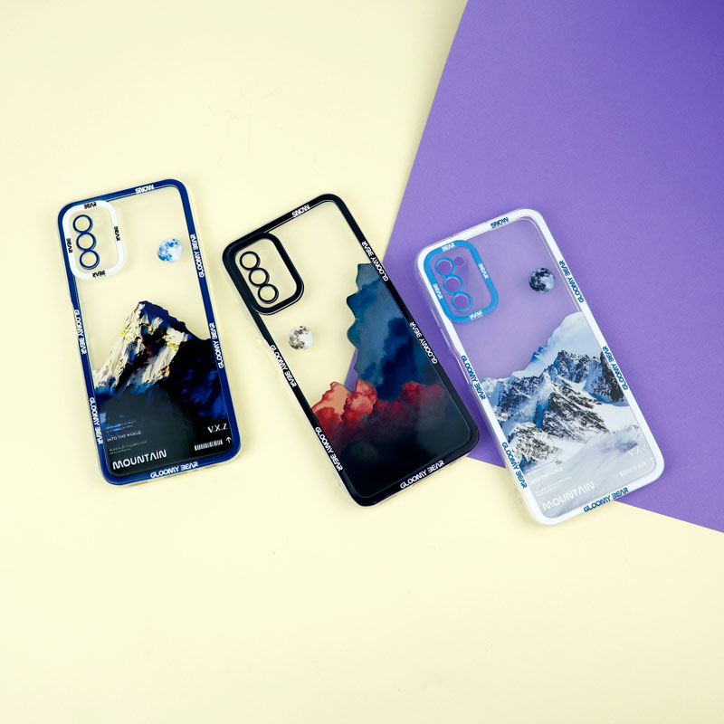 قاب ژله ای شفاف طرح کوهستان محافظ لنزدار Samsung Galaxy A02s