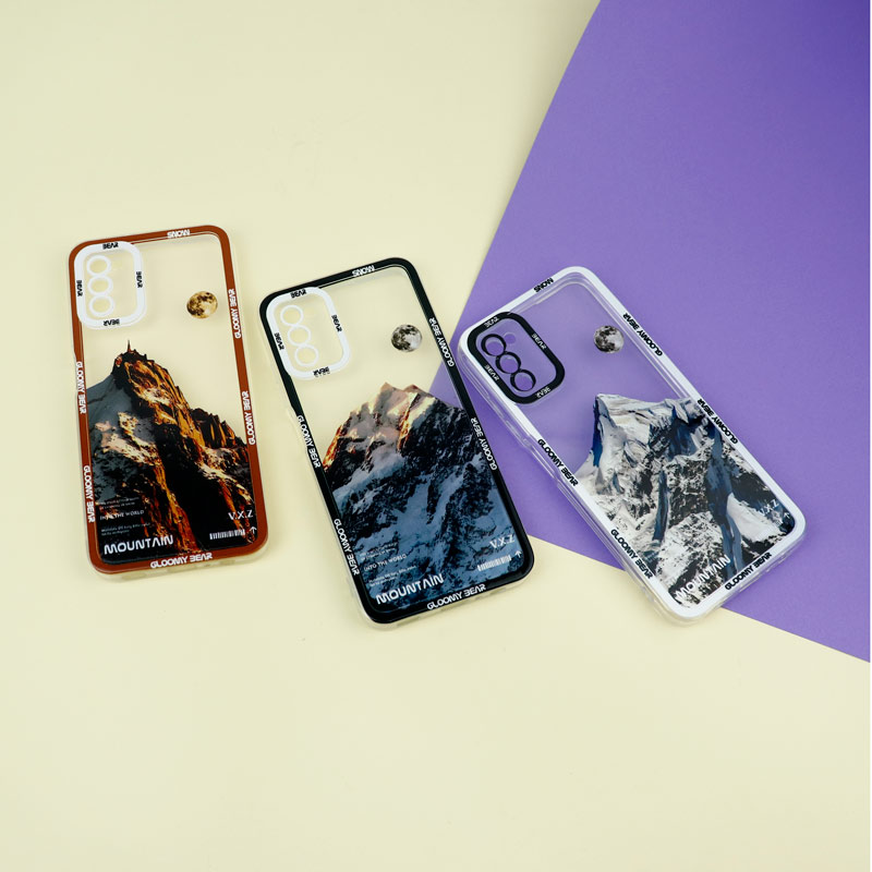 قاب ژله ای شفاف طرح کوهستان محافظ لنزدار Samsung Galaxy A02s