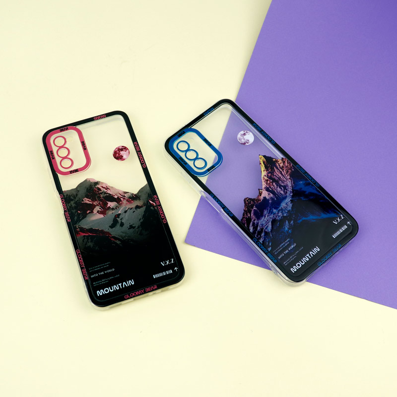 قاب ژله ای شفاف طرح کوهستان محافظ لنزدار Samsung Galaxy A02s
