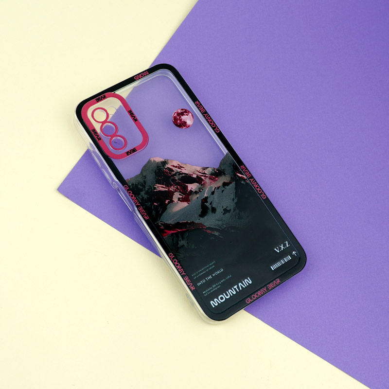 قاب ژله ای شفاف طرح کوهستان محافظ لنزدار Samsung Galaxy A02s