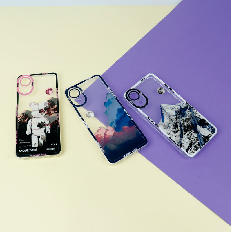 قاب ژله ای شفاف طرح کوهستان محافظ لنزدار Samsung Galaxy A03 Core