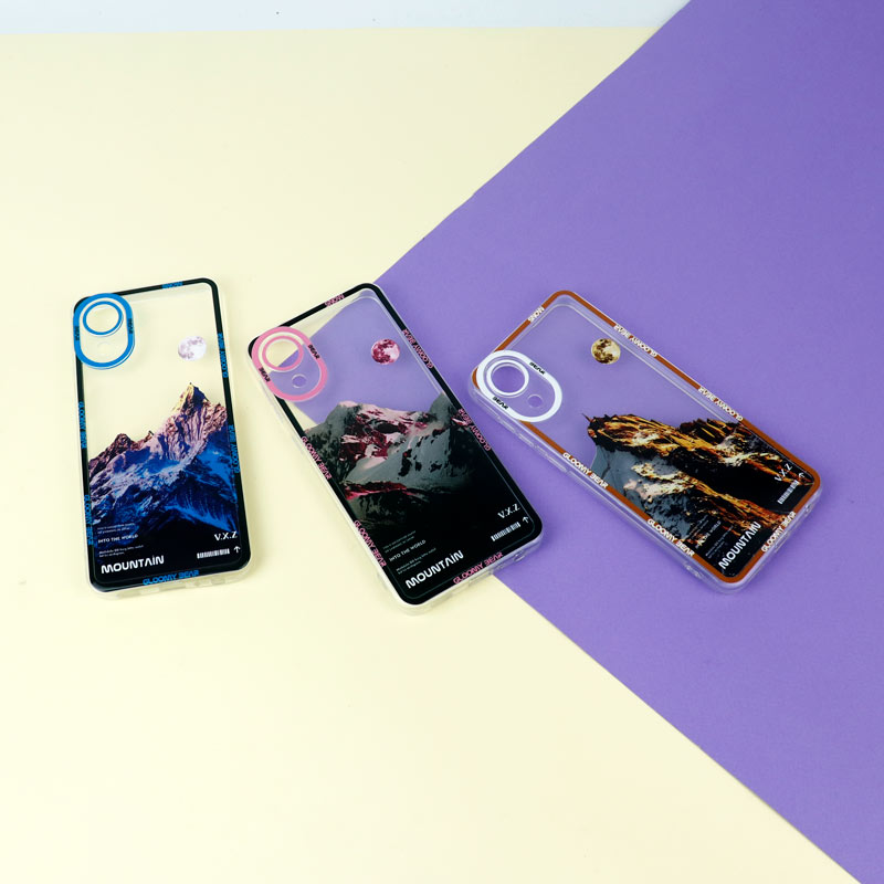 قاب ژله ای شفاف طرح کوهستان محافظ لنزدار Samsung Galaxy A03 Core