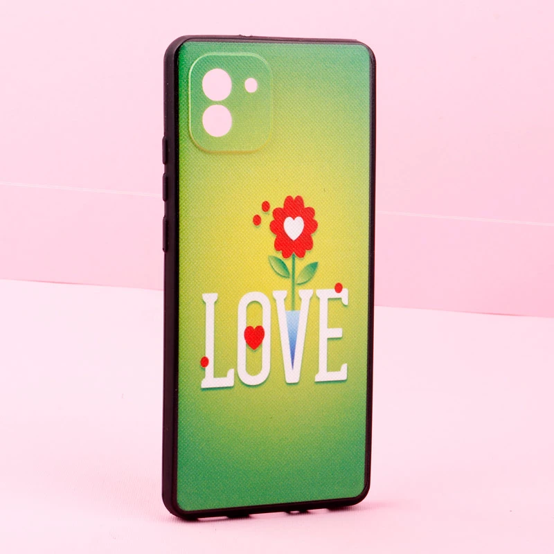 قاب سامسونگ Galaxy A03 دور ژله ای طرح دار دخترانه محافظ لنزدار ایرانی