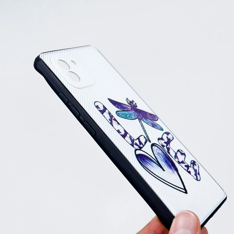 قاب سامسونگ Galaxy A03 دور ژله ای طرح دار دخترانه محافظ لنزدار ایرانی