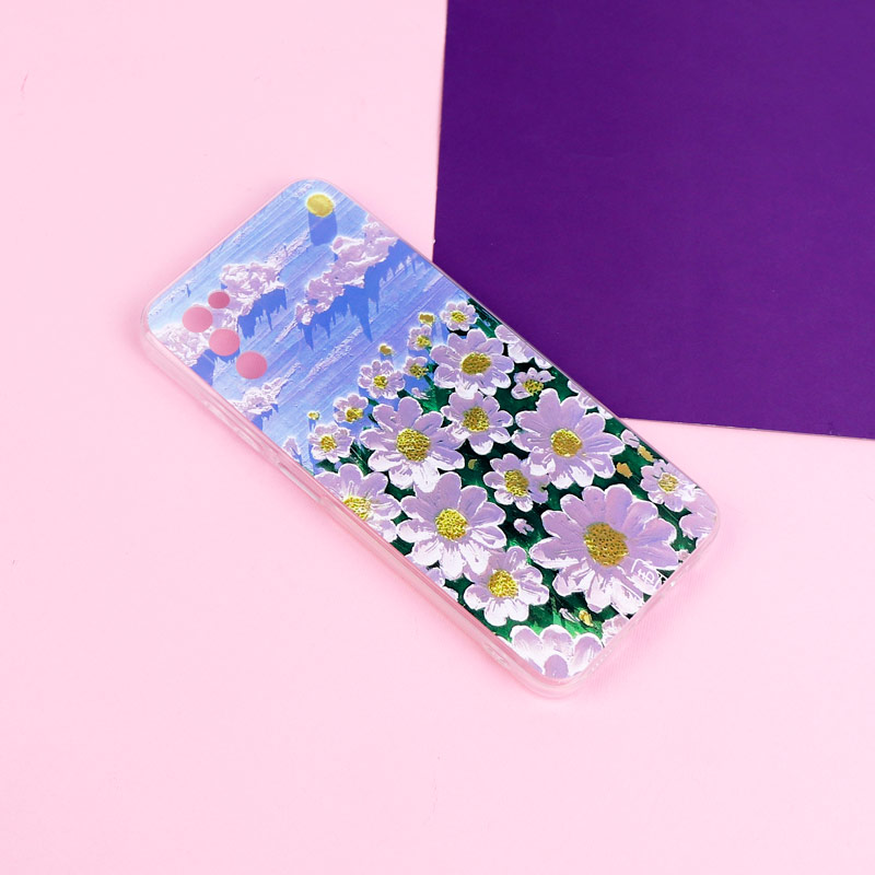 قاب ژله ای طرحدار گل برجسته محافظ لنزدار Samsung Galaxy A03s / A02s