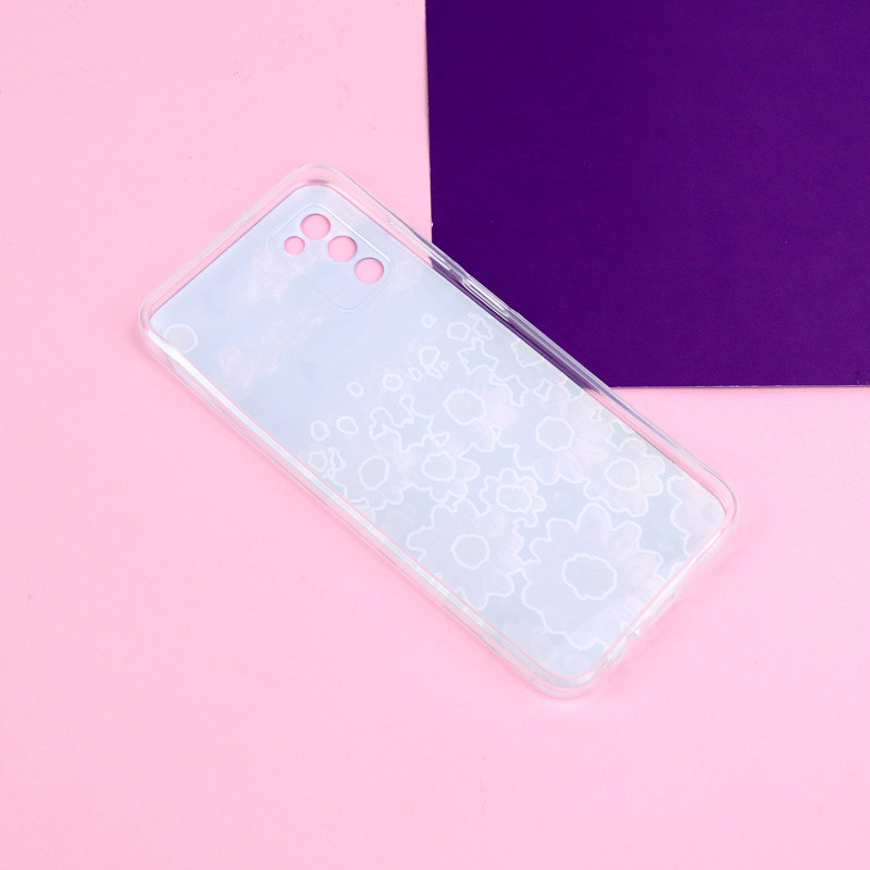 قاب ژله ای طرحدار گل برجسته محافظ لنزدار Samsung Galaxy A03s / A02s