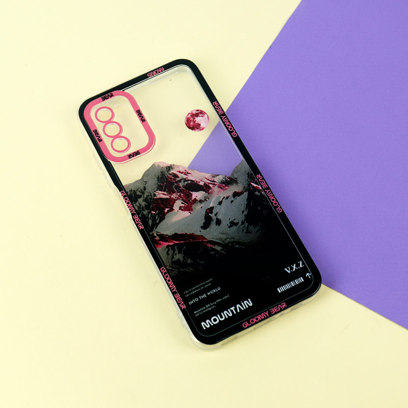 قاب ژله ای شفاف طرح کوهستان محافظ لنزدار Samsung Galaxy A03s