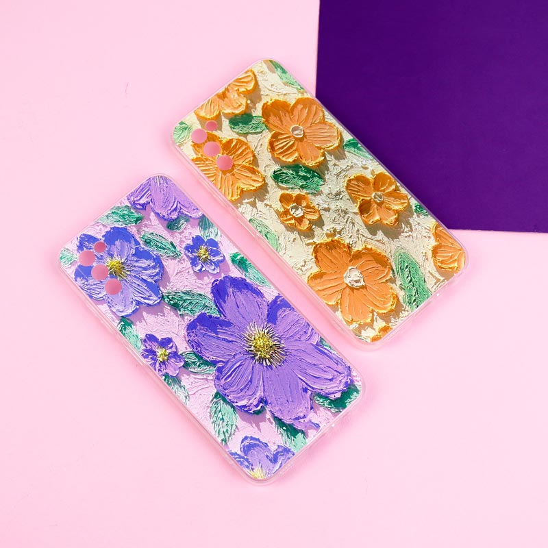 قاب ژله ای طرحدار گل برجسته محافظ لنزدار Samsung Galaxy A03s / A02s