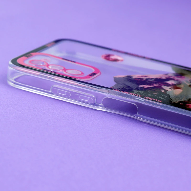 قاب ژله ای شفاف طرح کوهستان محافظ لنزدار Samsung Galaxy A03s