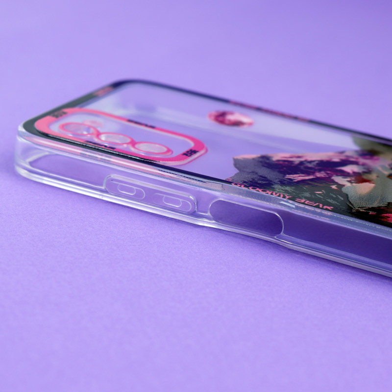 قاب ژله ای شفاف طرح کوهستان محافظ لنزدار Samsung Galaxy A03s