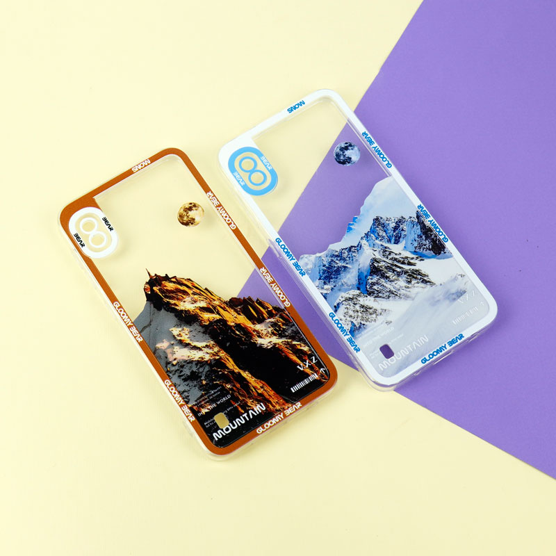قاب ژله ای شفاف طرح کوهستان محافظ لنزدار Samsung Galaxy A10