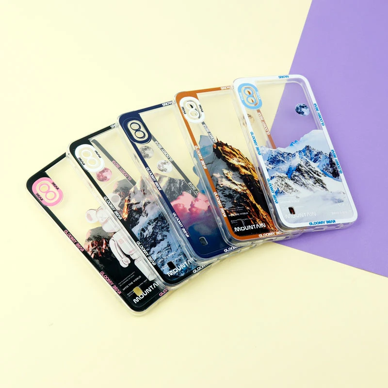 قاب ژله ای شفاف طرح کوهستان محافظ لنزدار Samsung Galaxy A10