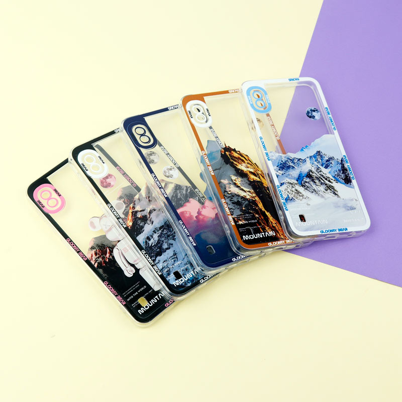 قاب ژله ای شفاف طرح کوهستان محافظ لنزدار Samsung Galaxy A10