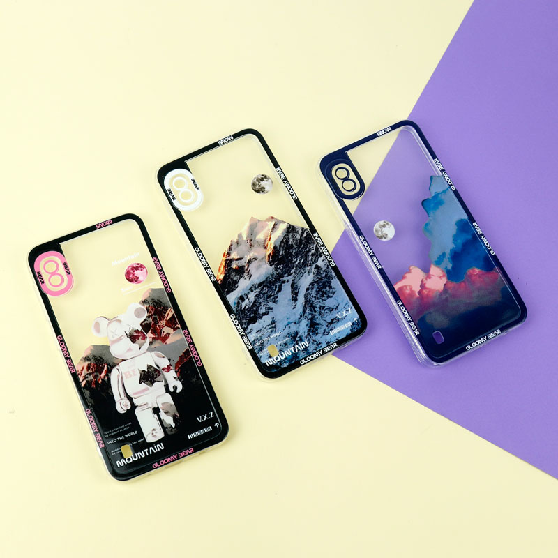 قاب ژله ای شفاف طرح کوهستان محافظ لنزدار Samsung Galaxy A10