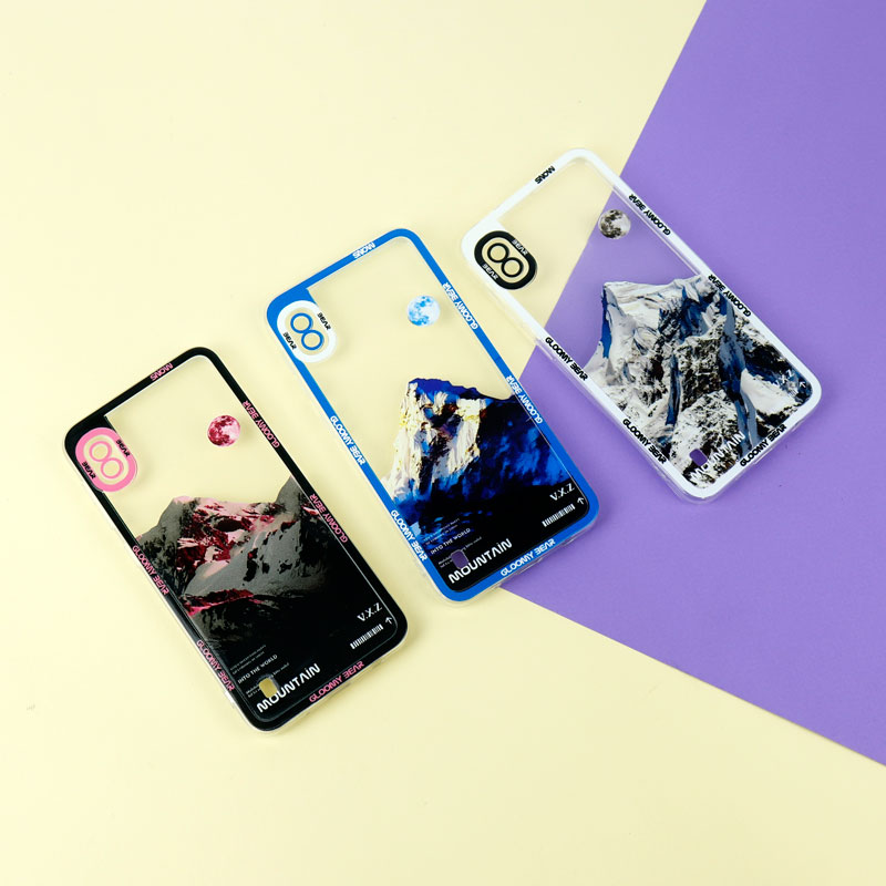 قاب ژله ای شفاف طرح کوهستان محافظ لنزدار Samsung Galaxy A10