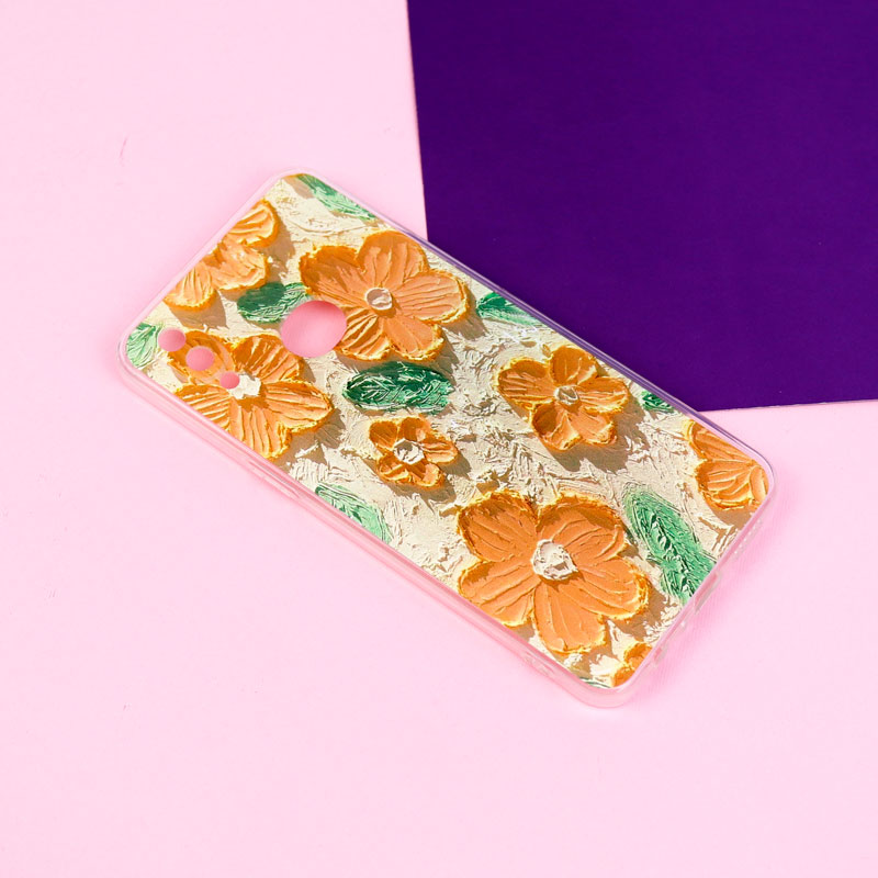 قاب ژله ای طرحدار گل برجسته محافظ لنزدار Samsung Galaxy A10s