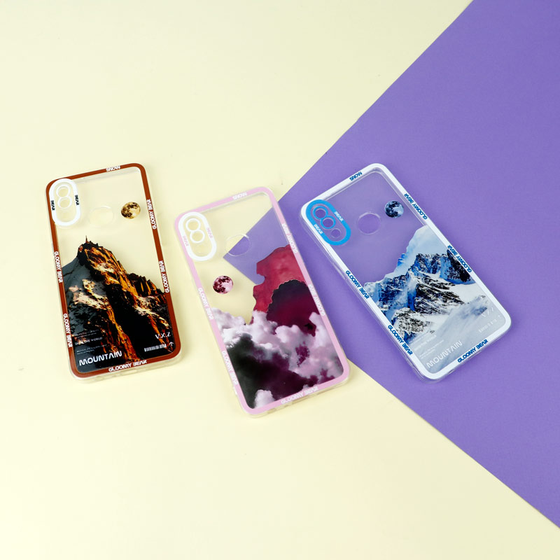قاب ژله ای شفاف طرح کوهستان محافظ لنزدار Samsung Galaxy A10s