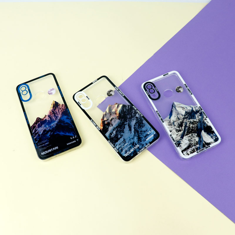 قاب ژله ای شفاف طرح کوهستان محافظ لنزدار Samsung Galaxy A10s