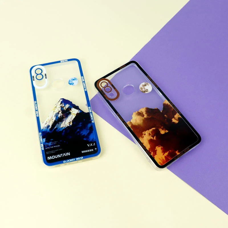 قاب ژله ای شفاف طرح کوهستان محافظ لنزدار Samsung Galaxy A10s