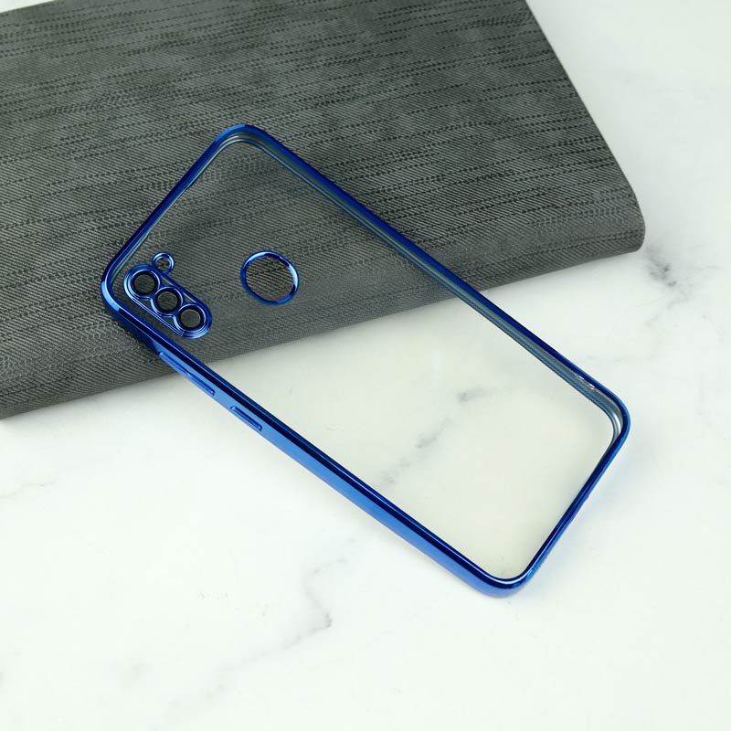 قاب شفاف دور رنگی محافظ لنزدار Samsung Galaxy A11
