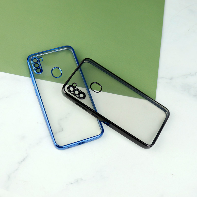 قاب شفاف دور رنگی محافظ لنزدار Samsung Galaxy A11