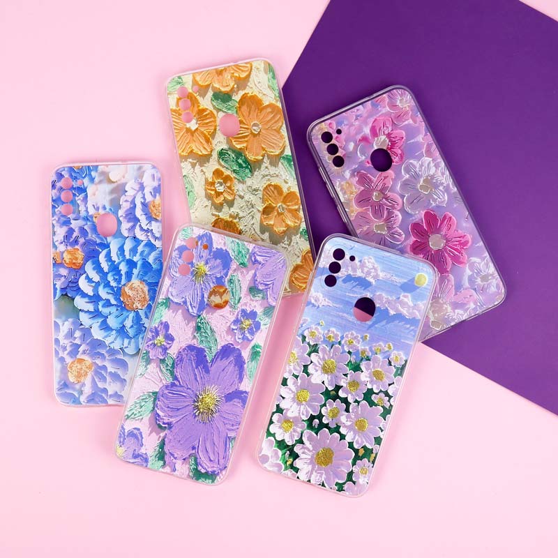 قاب ژله ای طرحدار گل برجسته محافظ لنزدار Samsung Galaxy A11