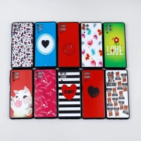 قاب سامسونگ Galaxy A12 دور ژله ای طرح دار دخترانه محافظ لنزدار ایرانی