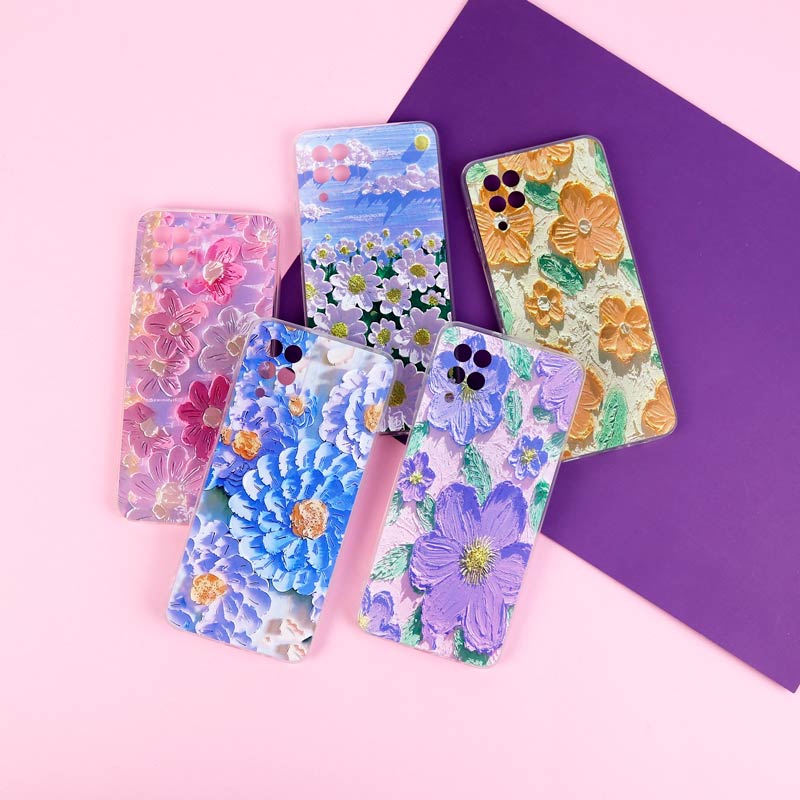 قاب ژله ای طرحدار گل برجسته محافظ لنزدار Samsung Galaxy A12