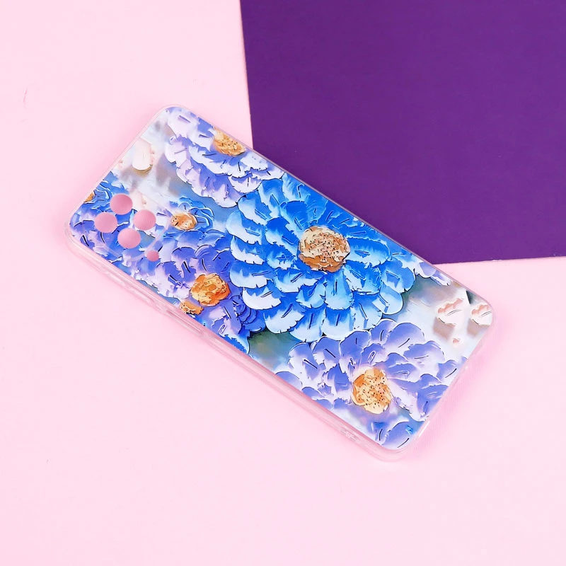 قاب ژله ای طرحدار گل برجسته محافظ لنزدار Samsung Galaxy A12